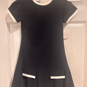 New front zip girls dress